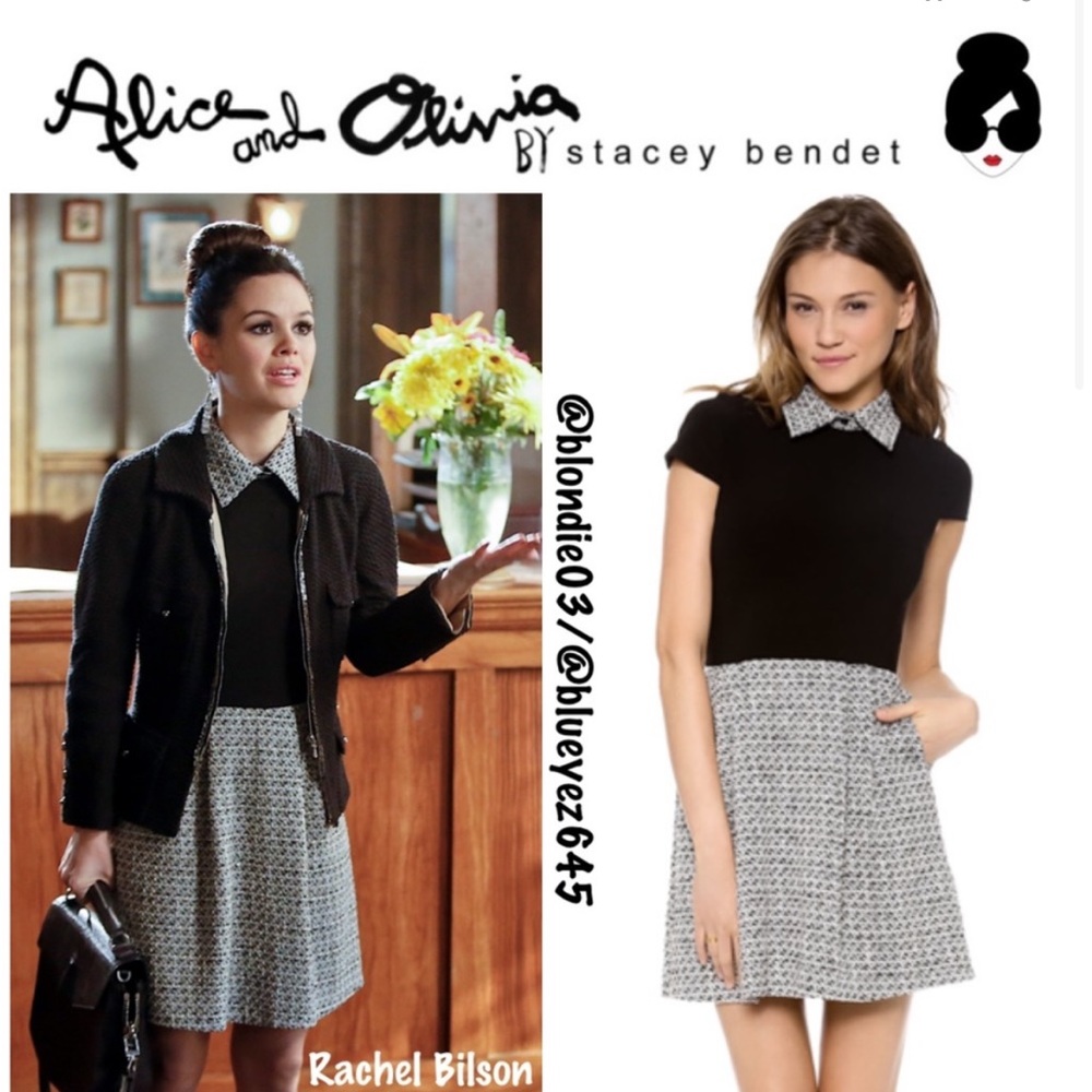 Alice + Olivia Black and White Dress